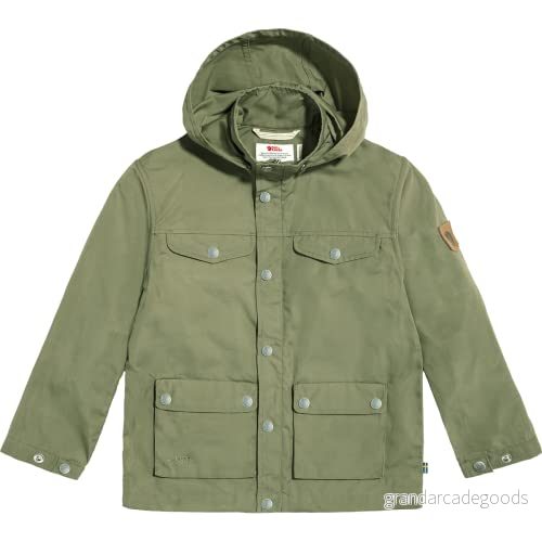 Fjällräven KIDS Greenland Jacket Unisex Allvädersjacka för barn, Storlek: 116, Green 7323450690663