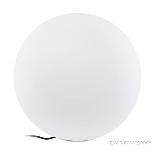Eglo trädgårdsboll Monterolo, 1 glödlampa utomhu, golvlampa av plast, färg: vit, fattning: E27, Ø: 50 cm, IP65 9002759981037