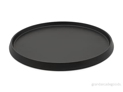 Bredemeijer rund svart bricka Ø 35 cm av trä stor serveringsbricka för drycker eller flaskor 8720052009586