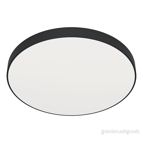 EGLO Access LED-taklampa Zubieta-A, vägglampa med 1 lampa, uppbyggnadslampa av stål och plast i svart, vit, fjärrkontroll, färgtemperaturförändring (varm, neutral, kall), dimbar, Ø 45 cm 9002759988951