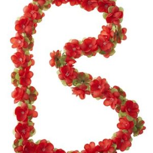 Basil Cykel dekoration blomma girlang röd 8715019501845