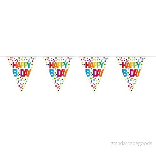 Folat Happy Bday Dots Bunting 10 meter 8714572651172