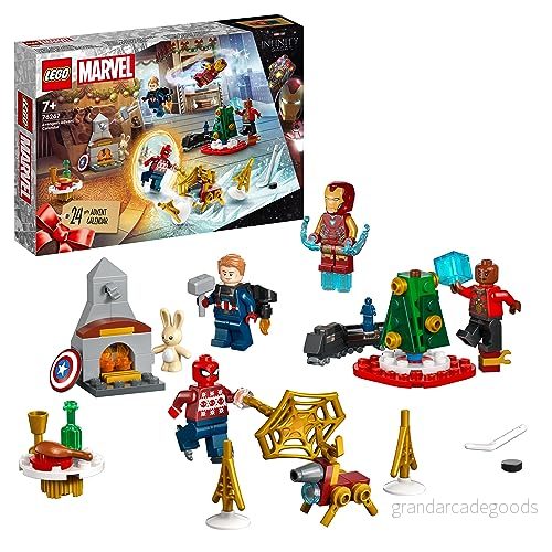 LEGO 76267 Marvel Avengers adventskalender Byggleksak med 24 Julklappar, Räkna Ner Till Julafton Superhjältar, Byggset Minifigurer Inklusive Spider Man & Iron Man, Presentidé, från 7 år 5702017419848