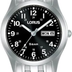 Lorus män analog kvartsur med metallarmband RXN73DX5, silver, Armband 4894138352607