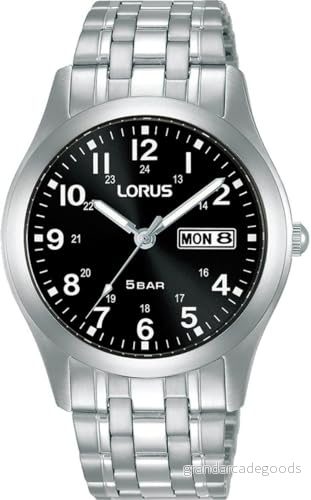 Lorus män analog kvartsur med metallarmband RXN73DX5, silver, Armband 4894138352607