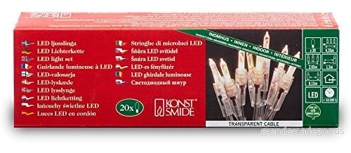 Konstsmide 6301 103 LED miniljuskedja/för inomhus (IP20) 230 V inomhus/20 varma vita dioder/transparent kabel, varmvit 7318306301121 Konstsmide 6301 103 LED miniljuskedja/för inomhus (IP20) 230 V inomhus/20 varma vita dioder/transparent kabel, varmvit 7318306301121