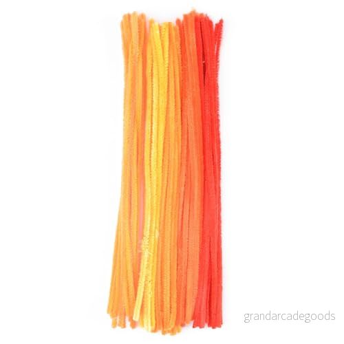 Vaessen Creative 1601 008 Pepprengöring för pyssel och dekoration, cheniulle, orange, 30 x 0,8 0,1 cm, 50 enheter 8716052159444