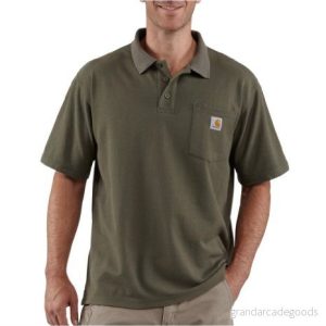 Carhartt, Herr, lös passform, medelvikt, kortärmad ficka polo, Mossa, S 35481935602 Carhartt, Herr, lös passform, medelvikt, kortärmad ficka polo, Mossa, S 35481935602