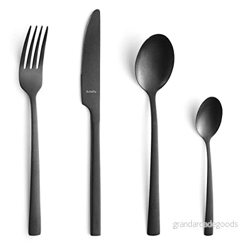 Amefa Manille Stonewash 16 piece Cutlery Set Black 8711155442547