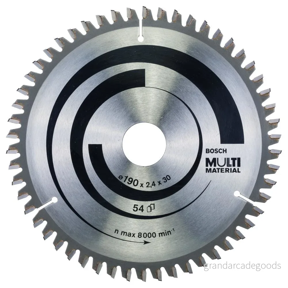 Bosch Cirkelsågklinga Multi Material 190 x 30 2,4 mm; 54 3165140192996