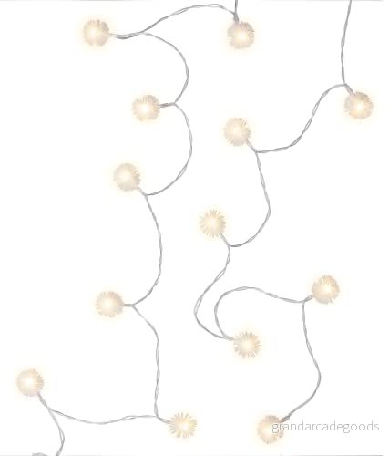 goobay 60273 20 LED ljusslinga/LED snöbollar/ljusslinga med timerfunktion/varmvit (3 000 K)/batteridriven för inomhusbruk 4040849602733