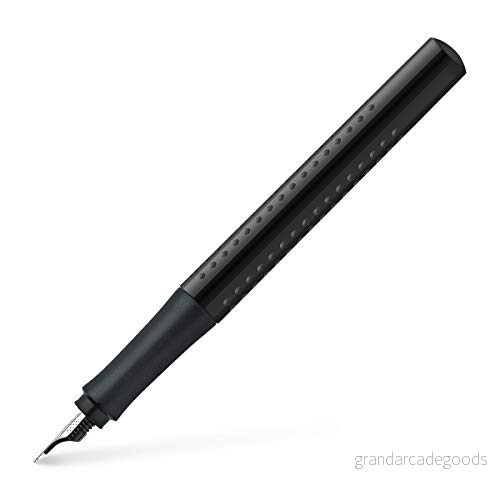 Faber Castell 140818 modern penna Grip 2010 med ergonomisk design och högkvalitativ konstruktion, fyllmedel bred fjäder F, påfyllningsbar inkl. bläckpatron svart, 1 st 4005401408185