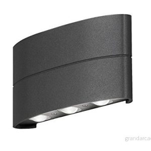 Konstsmide LED utomhusvägglampa, antracit, 6 lampor 7318307853377 Konstsmide LED utomhusvägglampa, antracit, 6 lampor 7318307853377