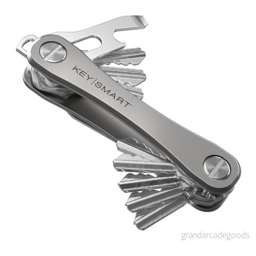 KeySmart robust multiverktyg nyckelhållare med flasköppnare och fickklämma (upp till 14 tangenter, blå) 850107007408