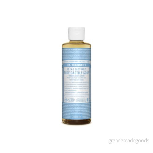 Dr. Bronner's Pure Castile Liquid Soap Baby Mild (Unscented) 240 ml 18787241455