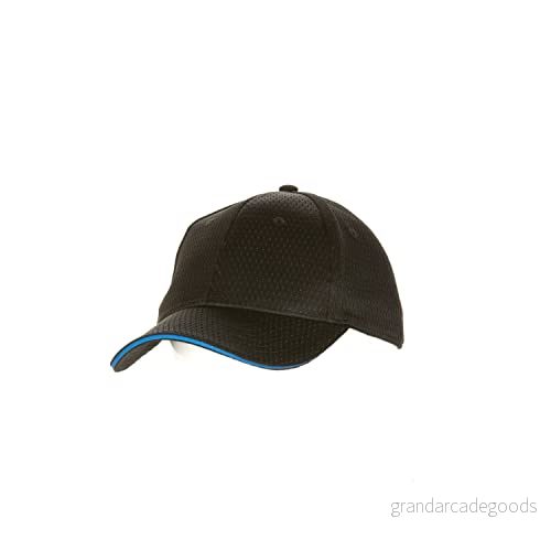 Chef Works Colour BCCT BLU 0 Cool basebollkeps i svart med blå dragsnöre, en storlek, av Ventil tyg 678544955317