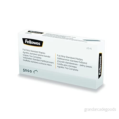 Fellowes Häftklamrar 24/8 mm för häftapparater med full remsa låda 5 000, 1 paket silver 43859789177