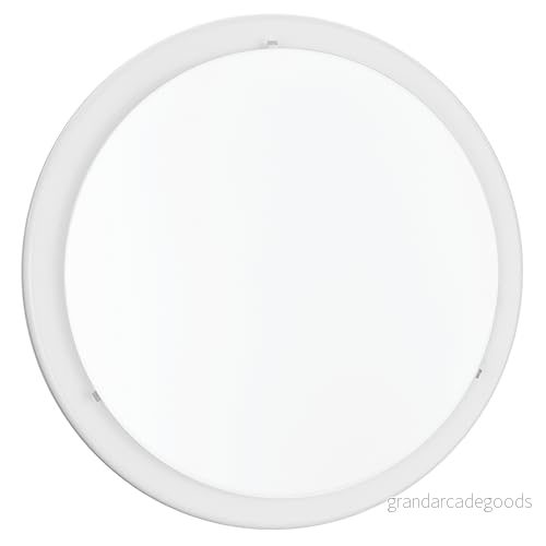 Eglo LED taklampa, planet, 1 lampa, modern, taklampa av stål och satinerad plast i vitt, klart, vardagsrum, varmvit, Ø 29 cm 9002759312565