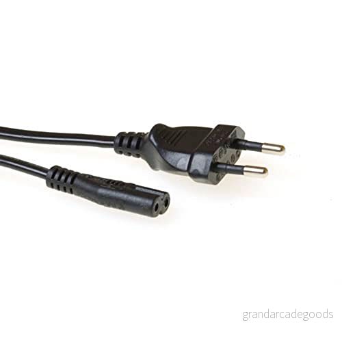 ACT C7 kabel 1 m, euro strömkabel typ C eurokontakt till uttag, liten maskinkabel PS4/PS5, TV, skrivare AK5417 8716065467529