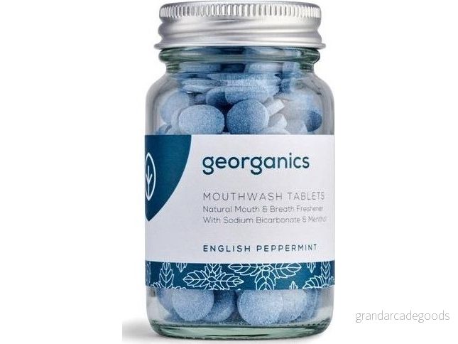 Georganics Natural Peppermint Mouthwash Tablets, 180 tablets 5060480200050