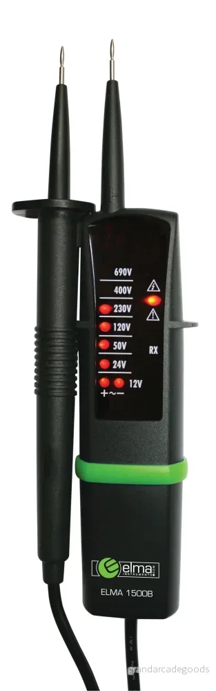 Elma 1500B Spänningsprovare - Spänningstest 12-690V AC/DC Genomgångstest Polsökare 5706445140145