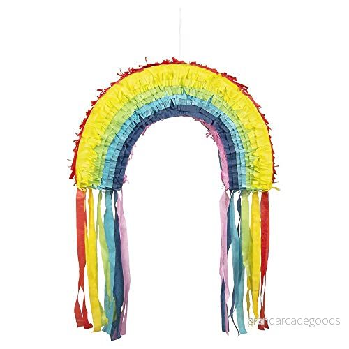 Boland 44729 Pinata regnbåge, storlek 23 x 35 cm, flerfärgad, födelsedag, dekoration, presenter, godis, fest, Christopher Street Day 8712026447296
