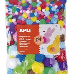 APLI 17448 Mjuka pompoms färger 500 u 8410782174486