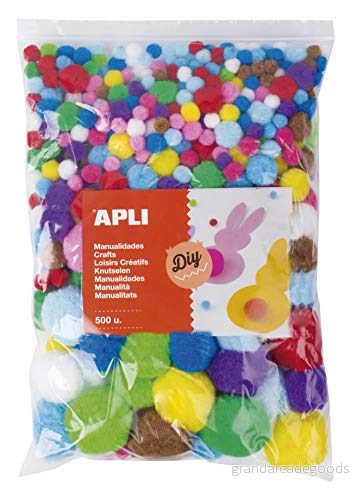 APLI 17448 Mjuka pompoms färger 500 u 8410782174486