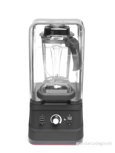 HENDI Blandare, Manuell, Med Ljuddämpande Skyddshatt, Temperaturbeständig 40 C Till 90 C, Smoothie Cocktails Desserter, 252 X 258 (H) 547 Mm, Abs Plast, Polykarbonat, 8711369230688
