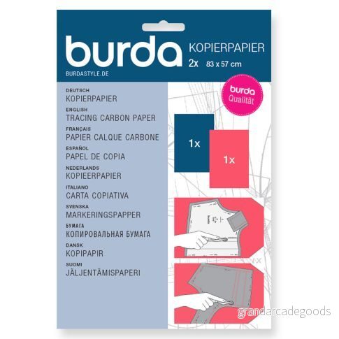 Burda Spårande kolpapper blå 1 x röd, en storlek 4011199000111