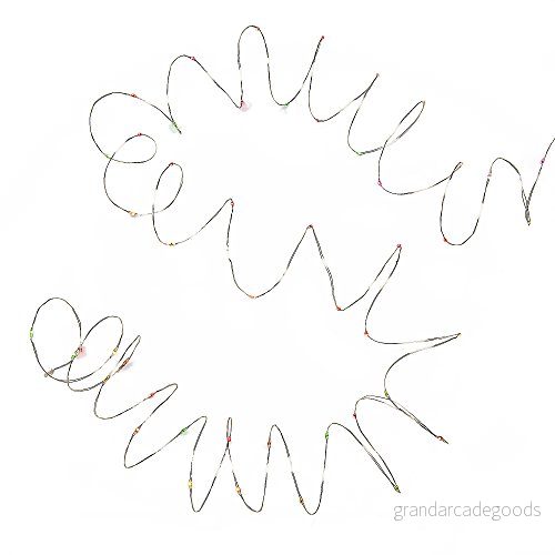 Konstsmide 6334 590 Ljusslinga färgskiftande, silverkabel 100 micro LED, 9.9 m 7318306334594