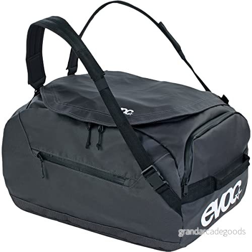EVOC DUFFLE BAG 40 vattentät resväska (avtagbar bärrem, separat ytterficka, universell användning, BRACE LINK-system, PVC-fri, utrustningsväska), Carbon Grey/Black 4250450725411