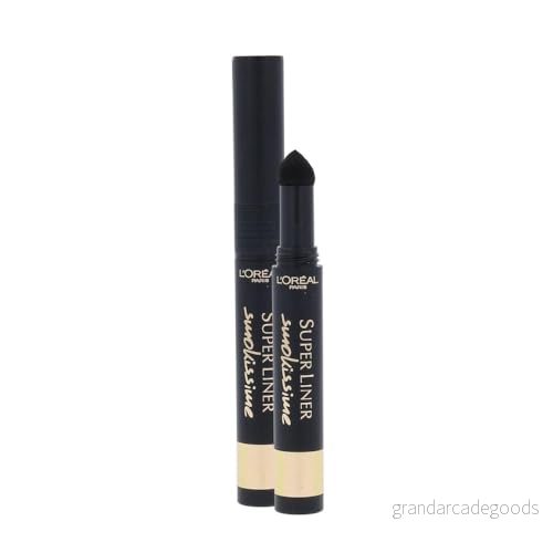 L'Oréal Paris Super Liner Smokissime, 100 Black Smoke eyeliner med ultramjuk applikator och unik pudertextur för ett otroligt hemligt utseende, 1 pack (1 x g) 3600522788911