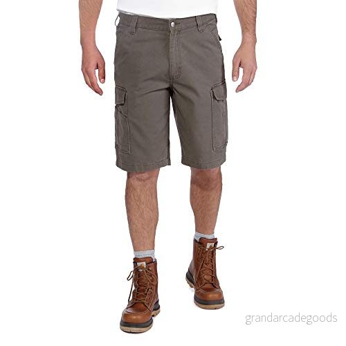 Carhartt Robusta Flex, lösa cargo-arbetsshorts av kanvas, shorts, asfalt, 42 SE 192776031835