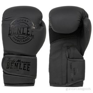 Benlee boxningshandskar av konstläder svart etikett Nero 14 oz 4250819183401