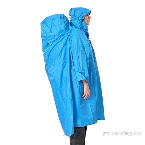 LOWLAND OUTDOOR Ryggsäck regnponcho, blå 8718627781340