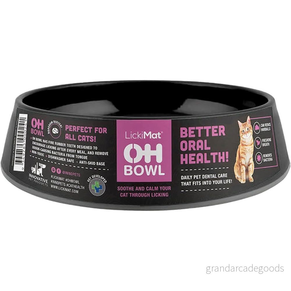 Lickimat Cat Oral Hygiene Bowl Svart Ø15x4,6 cm 9349785000227