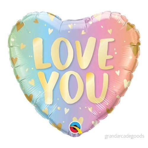 Folat Folieballong 'Love You' Ombre & Hearts 45cm 71444974325