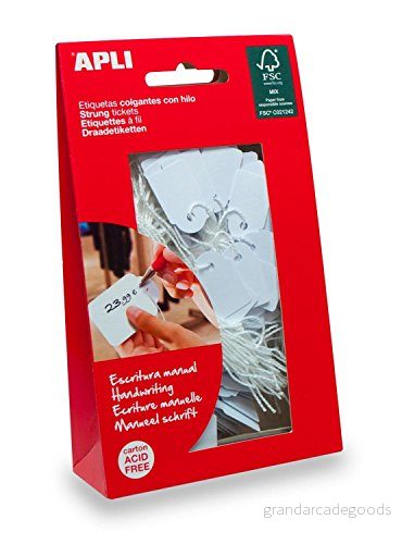 APLI 7006 Vita hänglappar 11 x 29 mm 200 u 8410782070061