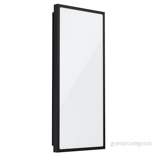 EGLO LED vägglampa Casazza, utomhuslampa, av galvaniserat stål i svart och plast vitt, varm vit, IP44, 57 cm 9002759995348