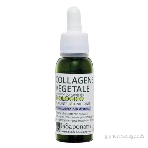 La Saponaria Plant kollagen serum, anti åldrande, kigelia, quillaja, peptider, lyftning, åtdragning, alla hudtyper, fuktkräm, naturlig, vegan, grymhetsfri, återvunnen förpackning, ekologisk, 30 ml 8054615472723