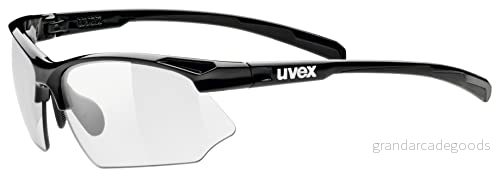 uvex sportstyle 802 V sportglasögon för dam och herr självtonande imskydd black red/smoke one size 4043197324784