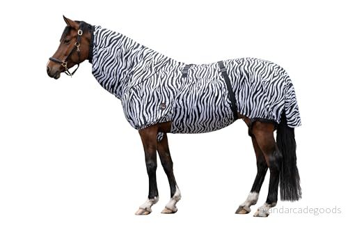 HKM 7238 eksemerfilt, zebra, insektstäcke, flugsfilt, hästfilt, 135 4000315875467