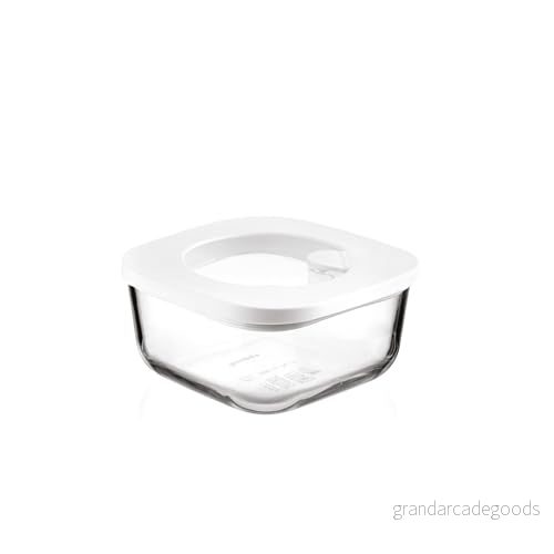 Guzzini Kitchen Active Design, STORE&MORE GLASS, Lufttät glasbehållare för kyl/frys/mikrovågsugn (S) Transparent, 12 x h6,3 cm 410 cc 11330011 8008392354147