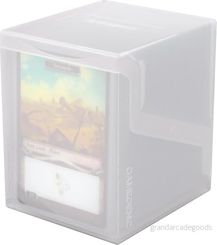 Gamegenic Bastion 100+ XL däckbox kompakt, säker och perfekt organiserad för dina samlarkort! Skyddar säkert dubbelärmade kort, vit färg, tillverkad 4251715413609