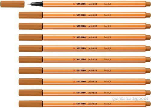 Fineliner STABILO point 88 Ask med 10 Mörk Ockra 4006381292375