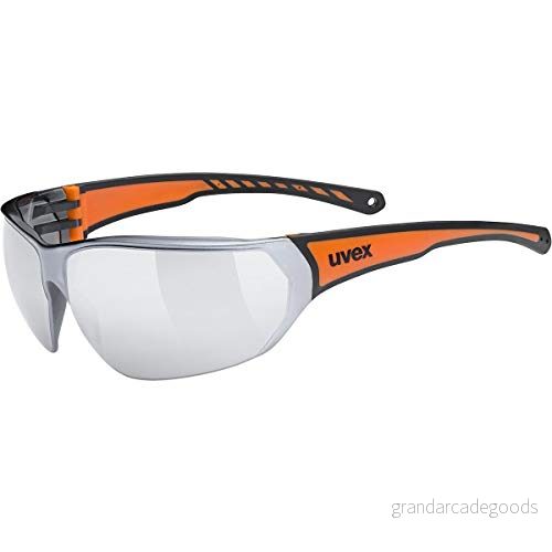 uvex sportstyle 204, Sportglasögonen unisex vuxen, black orange/silver, one size 4043197334653