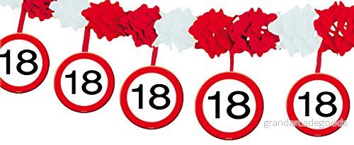 Folat 18 års trafikskyltsgirland med Onderhanger 4 meter 8714572052177