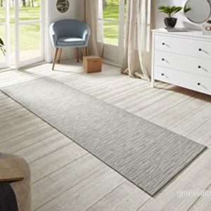 BT Carpet Nature löpare, inomhus och utomhusbruk, kökslöpare, halkfri, platt tyg, kort lugg, ullutseende, fineloop, köksmatta för hall, trädgård, terrass, badrum gräddgrå, 80 x 500 cm 4260659062996 BT Carpet Nature löpare, inomhus och utomhusbruk, kökslöpare, halkfri, platt tyg, kort lugg, ullutseende, fineloop, köksmatta för hall, trädgård, terrass, badrum gräddgrå, 80 x 500 cm 4260659062996