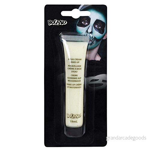 Boland 45175 Aqua Crème Make Up Lyser i mörkret, innehåll 19 ml, röret, vattenbaserad parfym, temafest, karneval, halloween 8712026451750